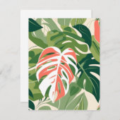 モンステラの葉 シーズンカード (正面/裏面)