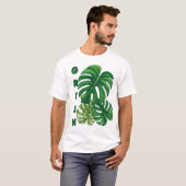 モンステラの葉 Tシャツ (正面フル)