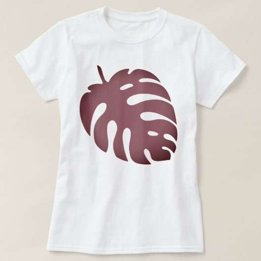 モンステラの葉 Tシャツ (デザイン正面)
