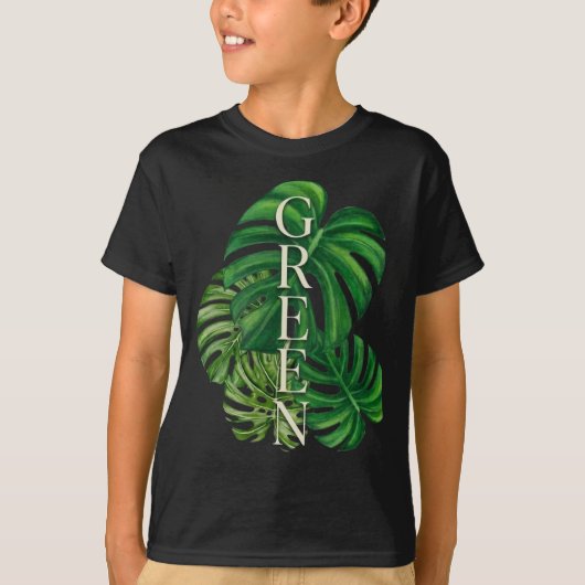 モンステラの葉 Tシャツ (正面)