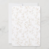 モンステラは日付を保存グリーン&金ゴールド結婚ズ 招待状 (裏面)