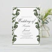 モンステラアダンソニ熱帯植物性つる植物結婚ズ 招待状 (スタンド正面)