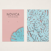 モンステラエレガントリーフイヤリング表示カード (正面&裏面)