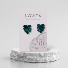 モンステラエレガントリーフイヤリング表示カード