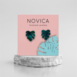 モンステラエレガントリーフイヤリング表示カード