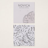 モンステラエレガントリーフイヤリング表示カード (正面&裏面)