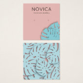 モンステラエレガントリーフイヤリング表示カード (正面&裏面)