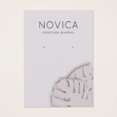 モンステラエレガントリーフイヤリング表示カード (正面)