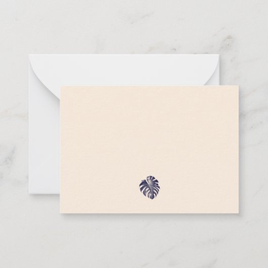 モンステラエレガントリーフ企業のノートカード ノートカード (裏面)