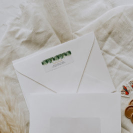 モンステラエレガント差出人住所ラベル ラベル