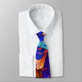 モンステラカラフルトロピカルハワイアンパターン ネクタイ (タイ)