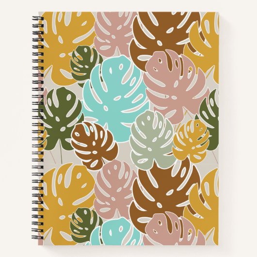 モンステラカラフルルのジャングル ノートブック (正面)