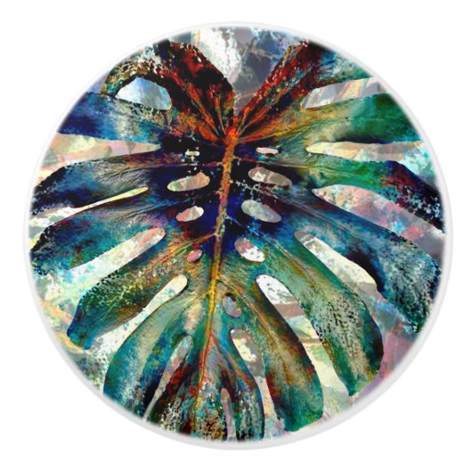 モンステラジャングル セラミックノブ (正面)