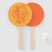 モンステラデリシオサハウスプラントパーティーファン ハンドファン (正面&裏面)