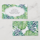 モンステラデリシオサハワイアンアイランドトロピック葉ス 名刺 (正面/裏面)