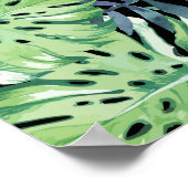 モンステラデリシオサハワイアンアイランドトロピッ葉ク ポスター (角)