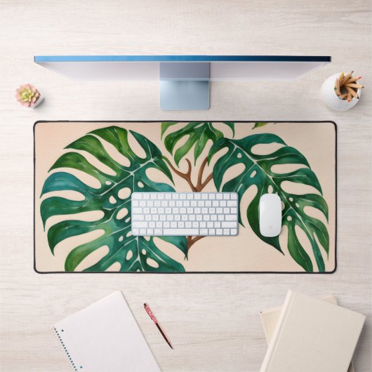モンステラハウスプラントボホボタニカル デスクマット (オフィス1)