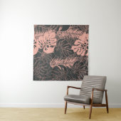 モンステラパルの夏の継ぎ目のない熱帯パターン タペストリー (インサイチュ(横))