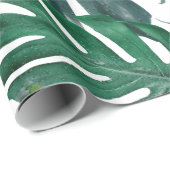モンステラパームトロピカルグリーン離れ ラッピングペーパー (ロールコーナー)