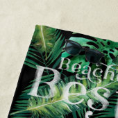 モンステラパームバナナトロピカル葉 |モノグラム ビーチタオル (インサイチュ)