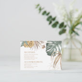 モンステラパーム熱帯結婚花詳細 エンクロージャーカード (スタンド正面)