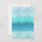 モンステラホワイトトロピック海金ゴールド誕生日ブライダル 招待状 (裏面)