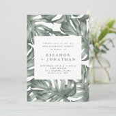 モンステラボタニカルウォーター婚約パーティ 招待状 (スタンド正面)