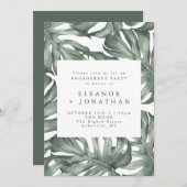 モンステラボタニカルウォーター婚約パーティ 招待状 (正面/裏面)