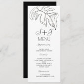 モンステラミニマルダブルラインアー結婚トのメニュー シーズンカード (正面/裏面)