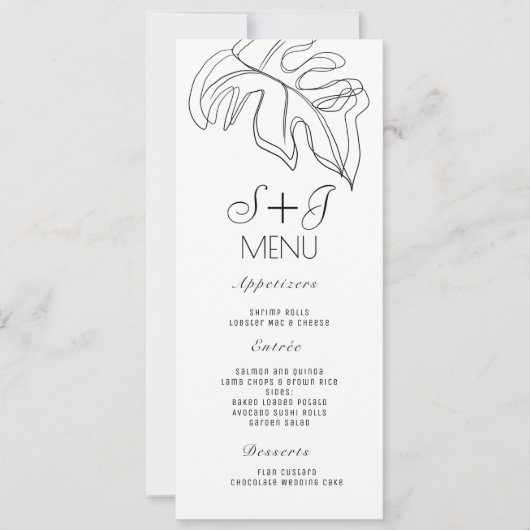 モンステラミニマルダブルラインアー結婚トのメニュー シーズンカード (正面)