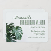 モンステラモダンバチェロレッテ週末 招待状 (正面/裏面)