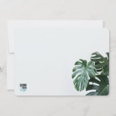 モンステラモダンバチェロレッテ週末 招待状 (裏面)