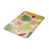 モンステラモダンリーフ抽象芸術ハワイアントロピカルウォーム バスマット (アングル)