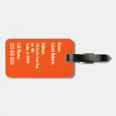 モンステラモダンリーフ抽象芸術ハワイアントロピカルネイビー ラゲッジタグ (裏面横)