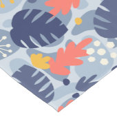 モンステラモダンリーフ抽象芸術ハワイアントロピカルブルー ショートテーブルランナー (コーナー)