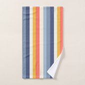 モンステラモダンリーフ抽象芸術ハワイアントロピカルブルー バスタオルセット (ハンドタオル)