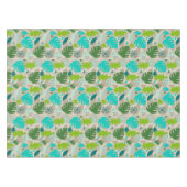 モンステラモダンリーフ抽象芸術ハワイアントロピカル – カッコいい テーブルクロス (正面(横))