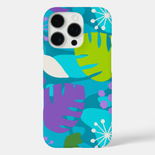 モンステラモダンリーフ抽象芸術ハワイアン熱帯性 – ティール(緑がかった色) iPhone 16 PROケース