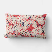 モンステラモダンリーフ熱帯性 ランバークッション (正面)