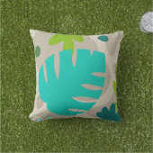 モンステラモダン抽象芸術リーフハワイアントロピカル – クール アウトドアクッション (芝生)