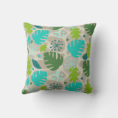 モンステラモダン抽象芸術リーフハワイアントロピカル – クール アウトドアクッション (裏面)