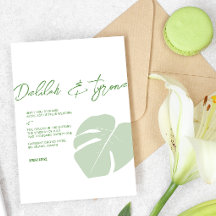 モンステラモダン・トロピ結婚カル・グリーンリーフ