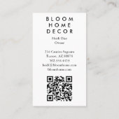 モンステラユニークリーフ撮影QRコードアーチ 名刺 (裏面)