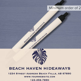 モンステラリーフロゴホスピタリティペン 黒ボールペン