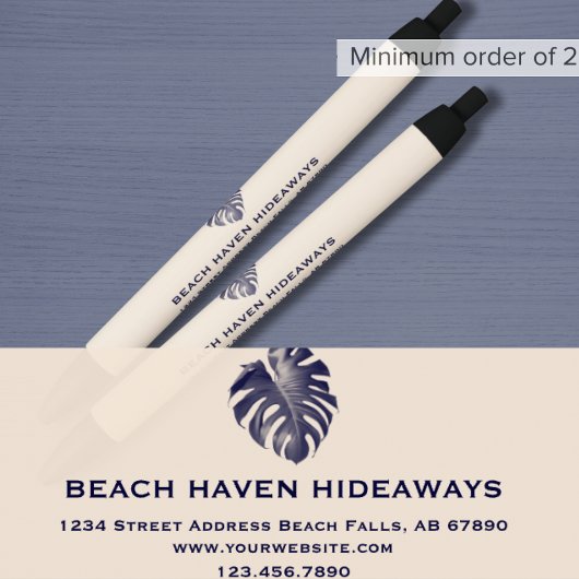 モンステラリーフロゴホスピタリティペン 黒ボールペン