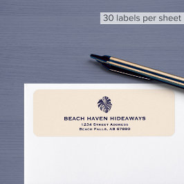 モンステラリーフ差出人住所ラベル ラベル