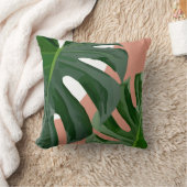 モンステラリーフ装飾用クッション クッション (ブランケット)