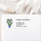 モンステラ差出人住所 ラベル (インサイチュ)