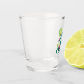 モンステラ文字「I」 ショットグラス (左)