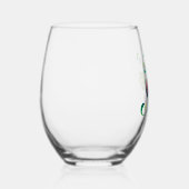 モンステラ文字「K」 ステムなしワイングラス (右)